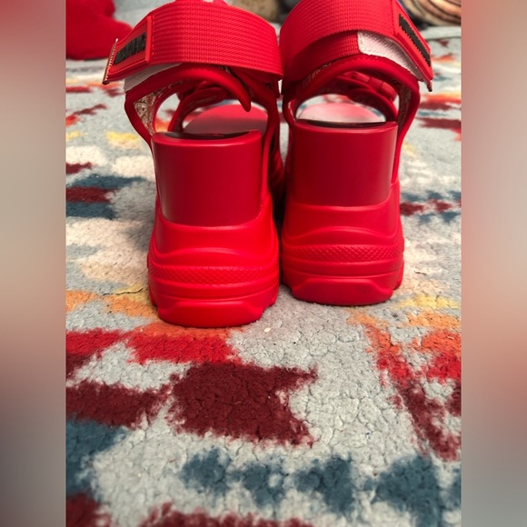 Anthony Wang platform sandals red color women’s size 8 - Picture 4 of 8